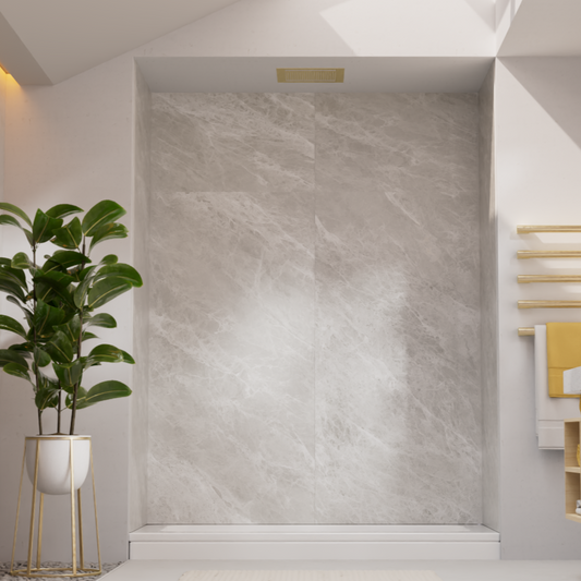 ULICI Panels Travertine Tile Tub/Shower Wall  Kit