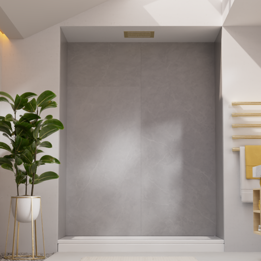 ULICI Panels Catania Grey Tile Tub/Shower Wall Kit