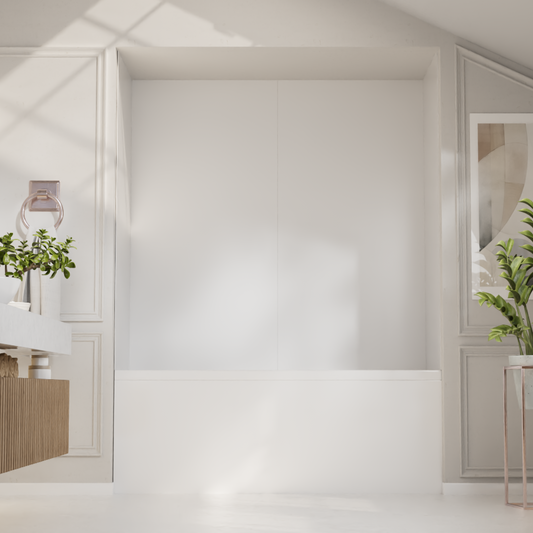 ULICI Panels Pure White Tile Tub/Shower Wall Kit