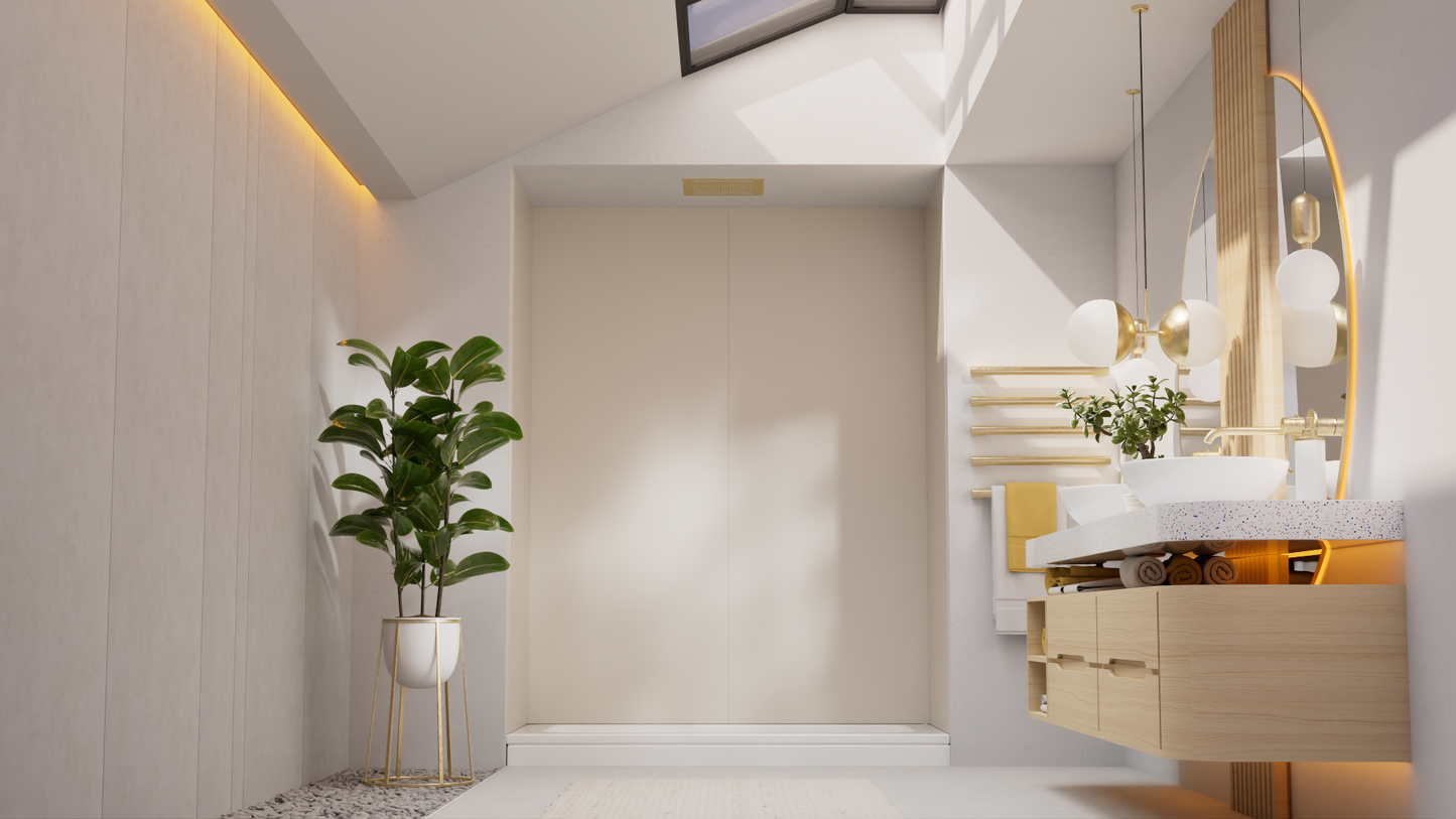 ULICI Panels Paris Beige Tile Tub/Shower Wall Kit