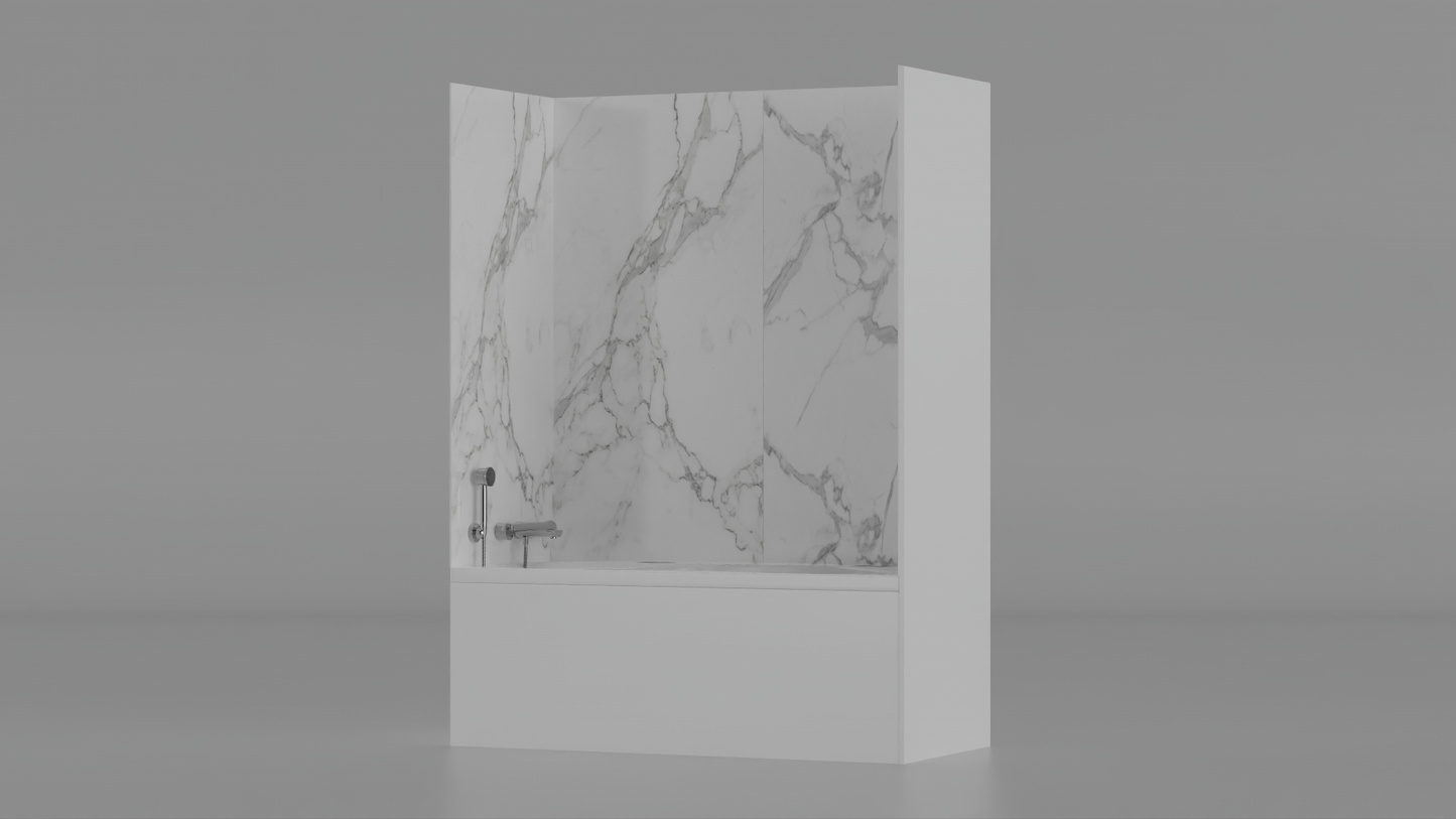 ULICI Panels Travertine Tile Tub/Shower Wall  Kit